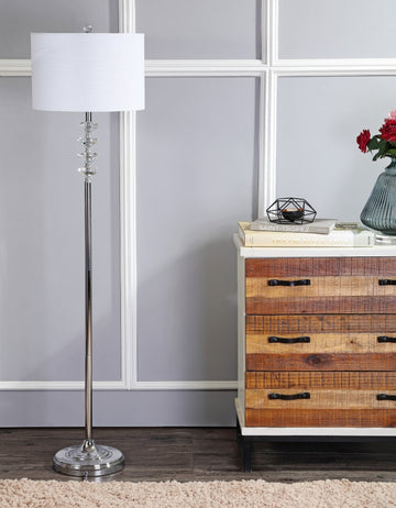 Mia 60.5" Crystal/Metal LED Floor Lamp - JONATHAN Y